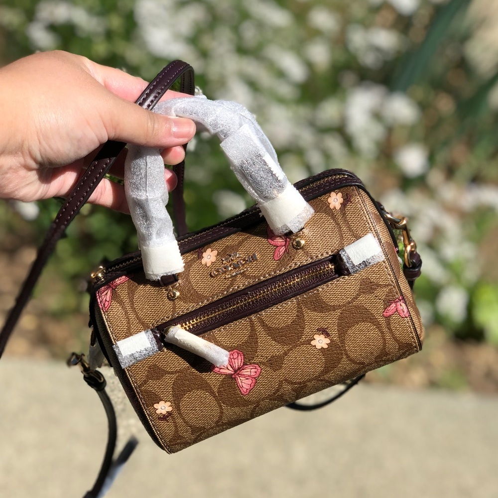 NWT!COACH Micro Crossbody With Butterfly Print